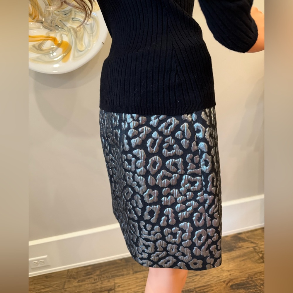 NEW MICHAEL KORS ANIMAL SILVER PRINT A-LINE SKIRT!